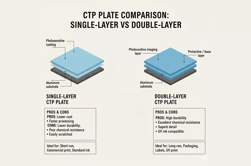 Differences Between Single-Layer and Double-Layer CTP Plates