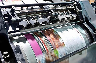 What are the three major cylinders used in offset printing?